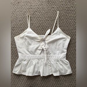 English Factory Cream Camisole with Bow Detail